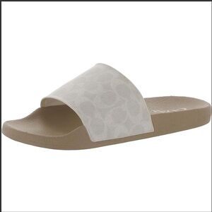 Coach Womens Udelle Logo Flats Pool Slides